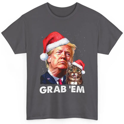 Funny Trump Cat Santa Grab' Em Trump Lovers Christmas Classic Unisex T-Shirt