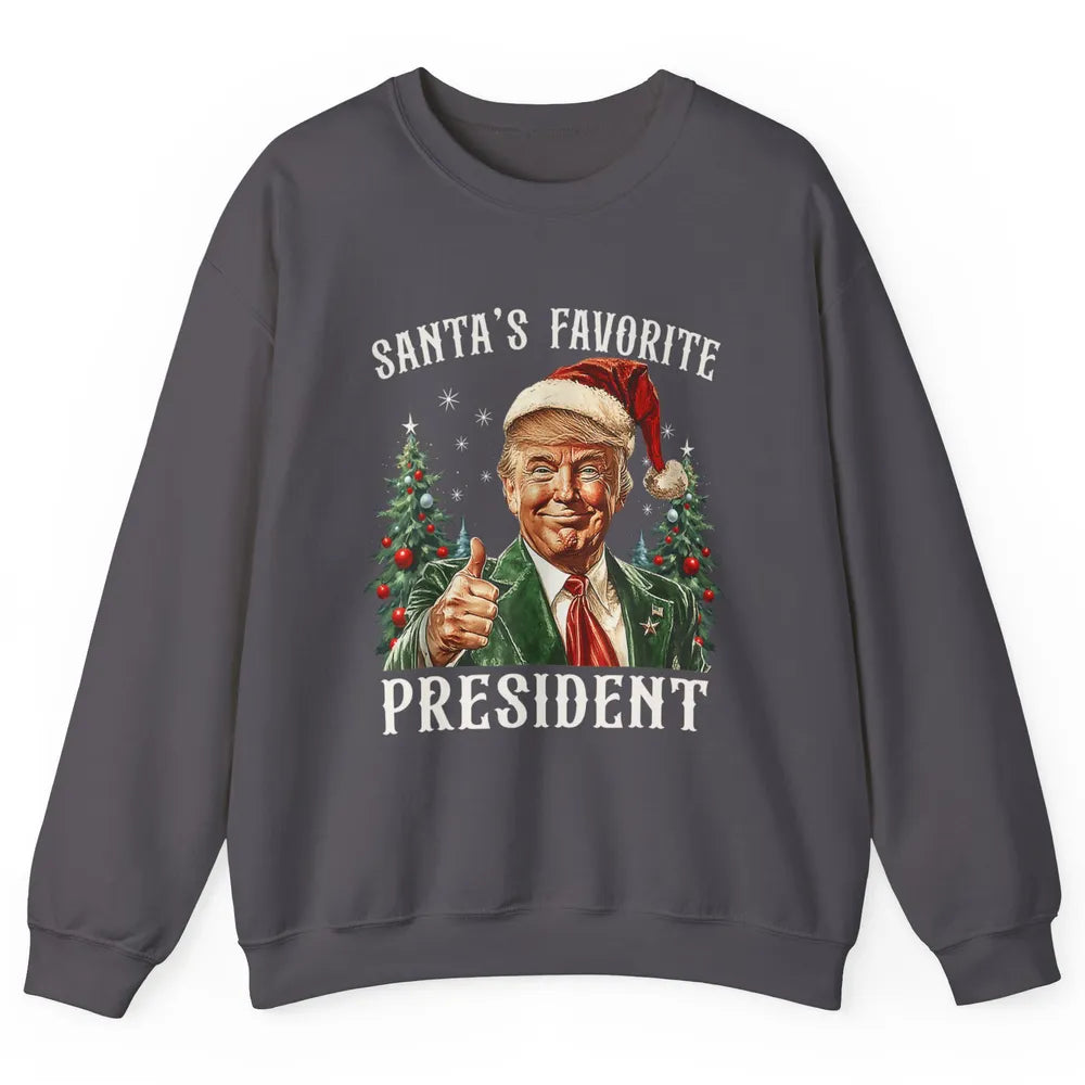 Funny Donald Trump Christmas Santa Favorite President Xmas Unisex Crewneck Sweatshirt