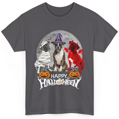 Funny 3 Boxer Mummy Witch Demon Halloween Night Costume Dog Classic Unisex T-Shirt