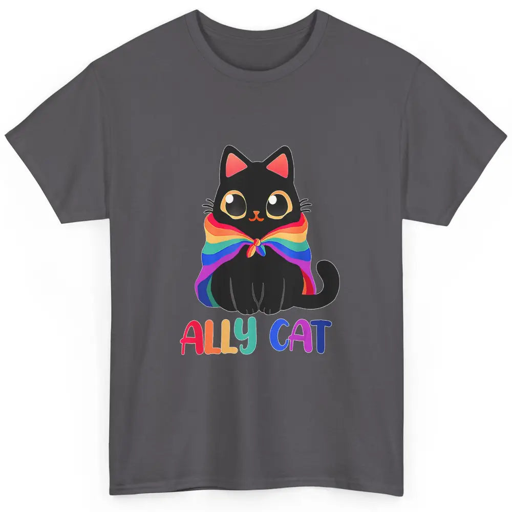 Funny Be Kind Ally Cat LGBT Awareness Pride Month Rainbow Classic Unisex T-Shirt