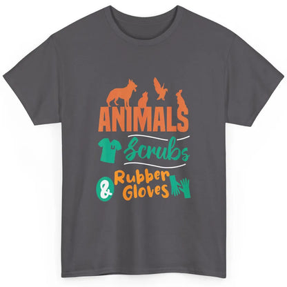 Animal Scrubs Rubber Gloves Veterinarian Vet Tech Pet Doctor Classic Unisex T-Shirt