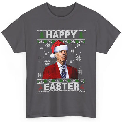 Funny Biden Santa Hat Happy Easter Anti Biden Christmas Classic Unisex T-Shirt