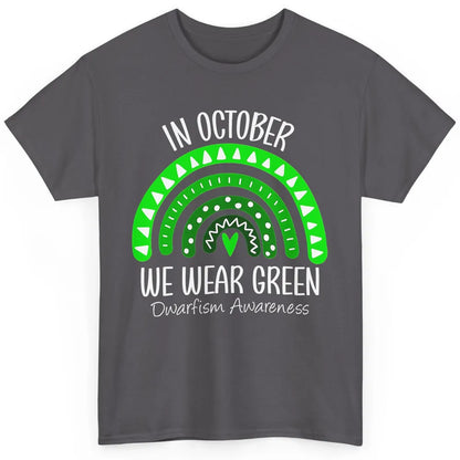 Dwarfism Awareness Month In October Wear Green Heart Rainbow Classic Unisex T-Shirt