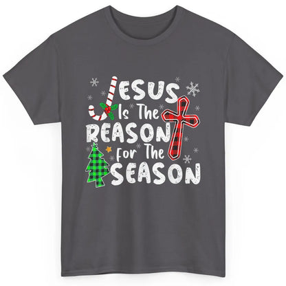 Merry Christmas Jesus The Reason For Season Xmas Cross Candy Classic Unisex T-Shirt