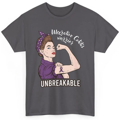 Ulcerative Colitis Warrior Unbreakable With Strong Woman Classic Unisex T-Shirt