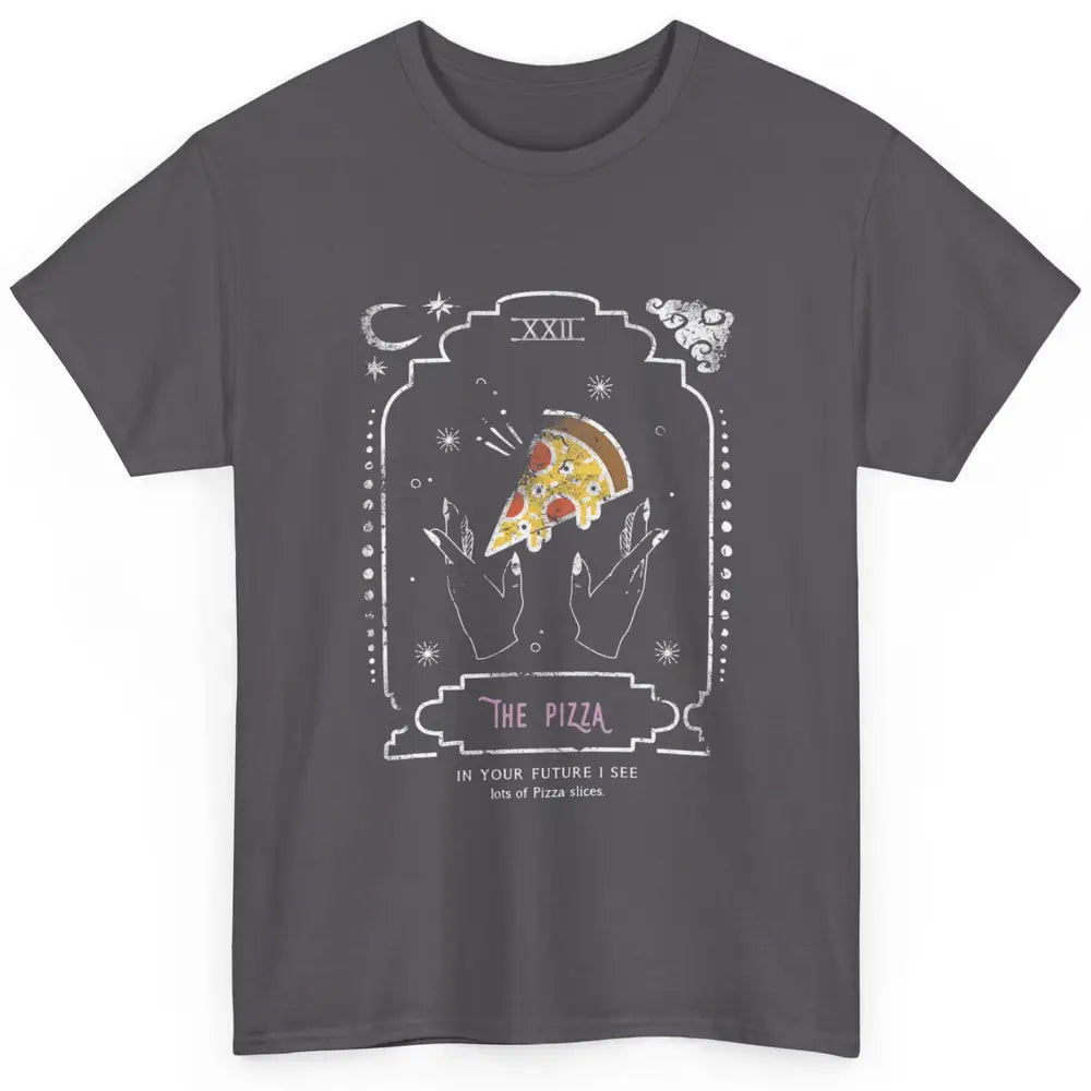 The Pizza Slices Tarot Card Reader Goth Crescent Halloween Classic Unisex T-Shirt