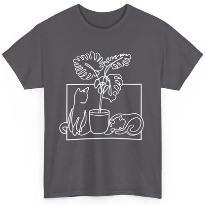 Cat Watering Plants Gardening Cat Lady Planting Cat Lovers Classic Unisex T-Shirt