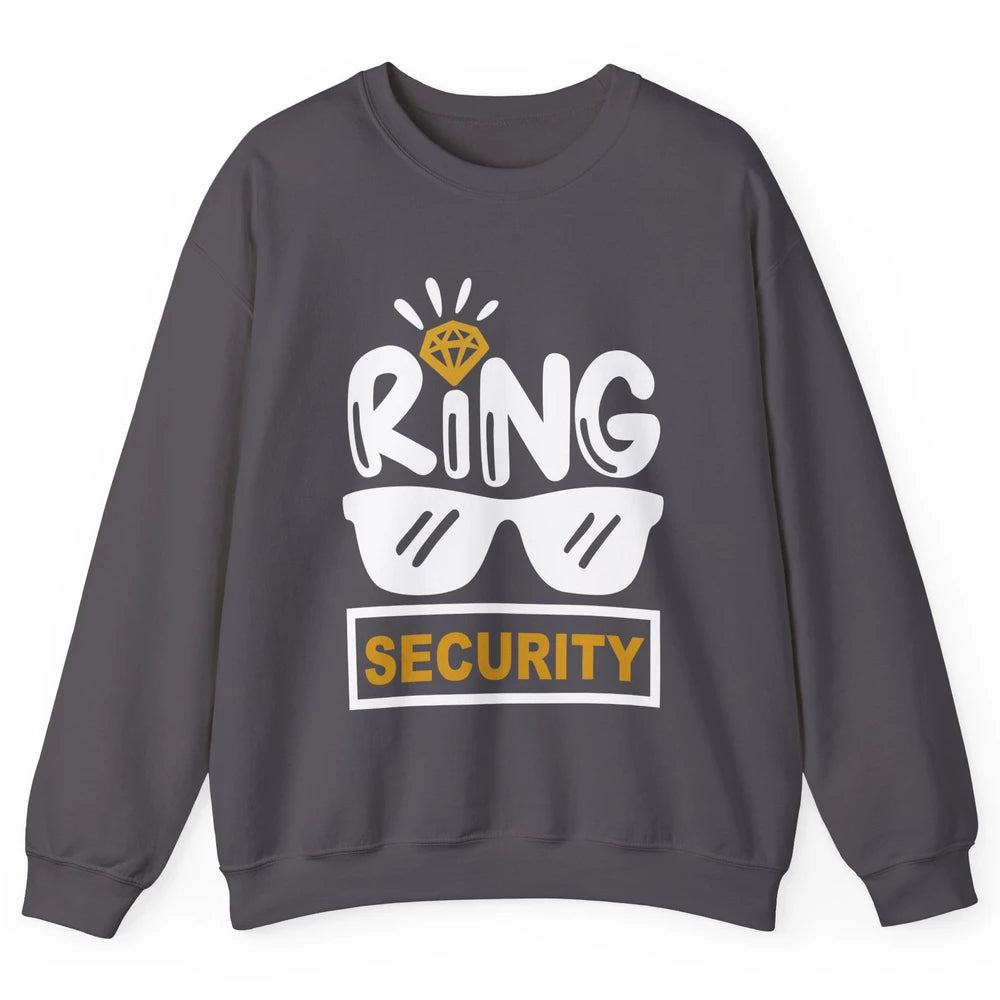 Wedding Ring Security Boy Girl Ring Bearer Wedding Party Unisex Crewneck Sweatshirt