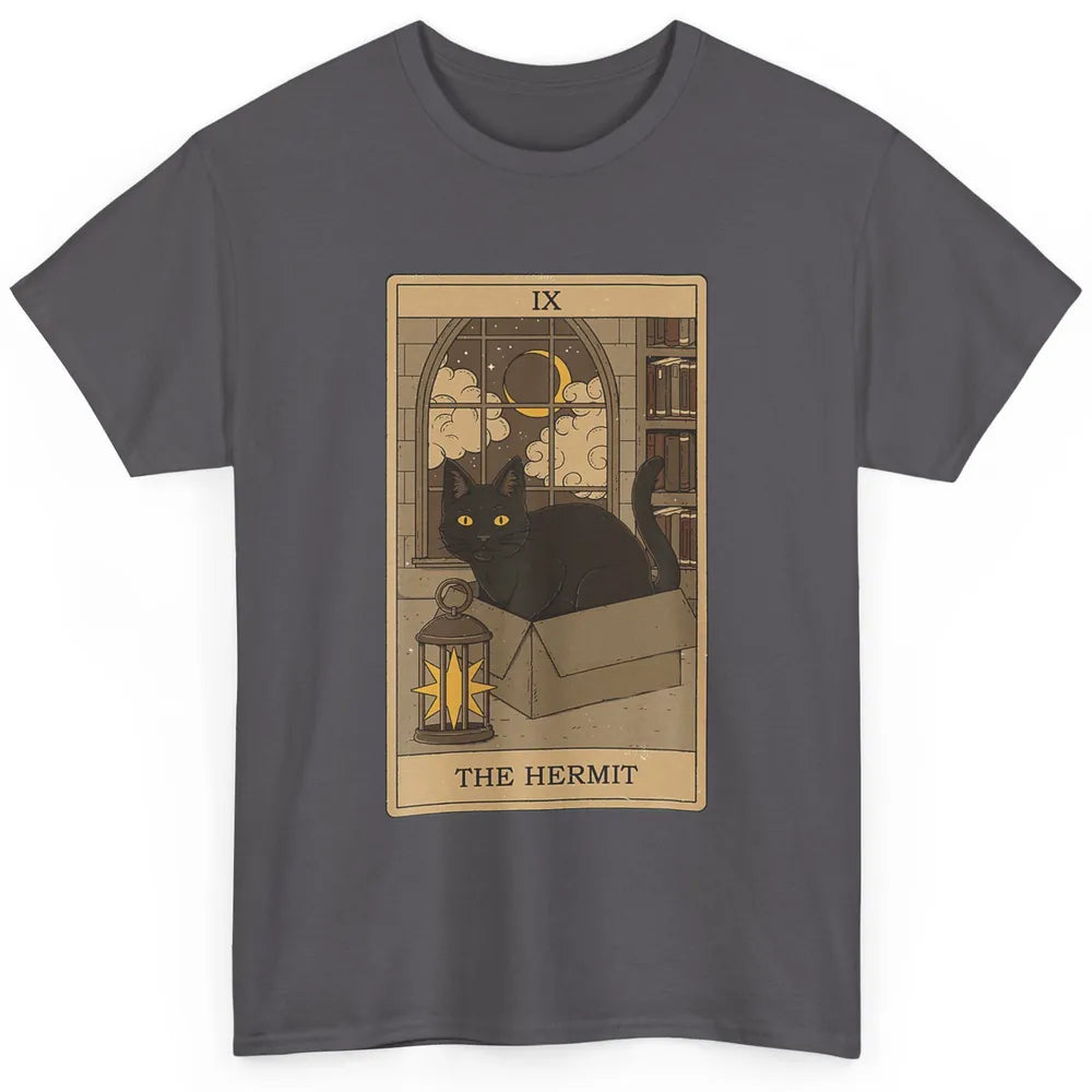 The Hermit Black Cat Tarot Card Reader Gothic Occult Cosmic Classic Unisex T-Shirt