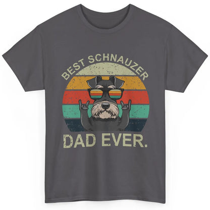 Vintage Sunset Best Schnauzer Dad Ever Father's Day Classic Unisex T-Shirt