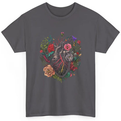 Anatomical Heart Show Your Love Anatomy Cardiologist Floral Classic Unisex T-Shirt