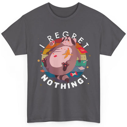 Vintage Fat Racoon I Regret Nothing Funny Trashed Racoon Classic Unisex T-Shirt