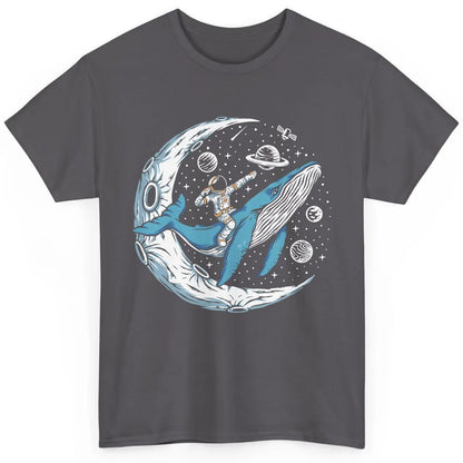 Funny Astronaut On The Moon Riding A Whale Space Astrology Classic Unisex T-Shirt