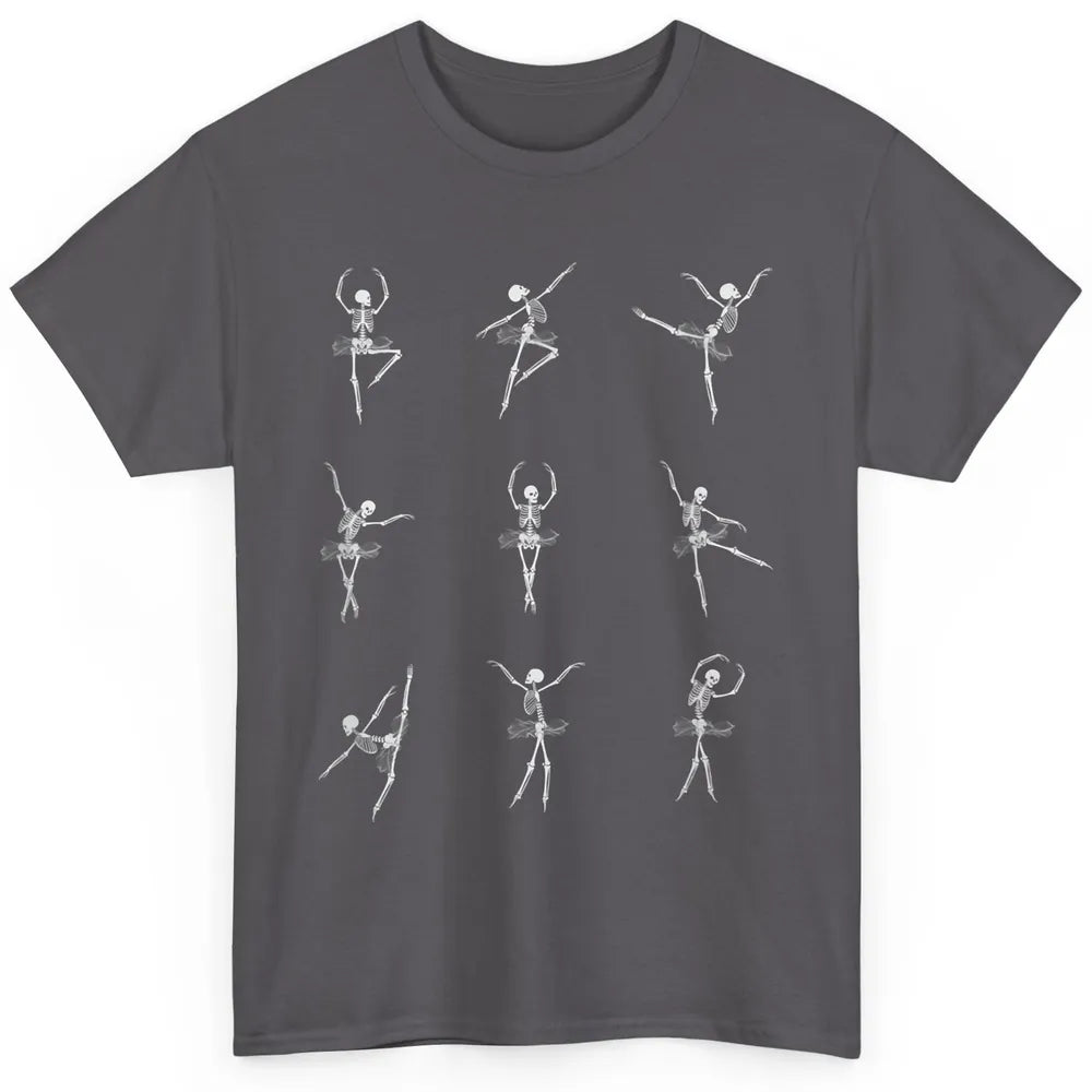 Funny Ballet Dancing Skeleton Dancer Halloween Spooky Season Classic Unisex T-Shirt