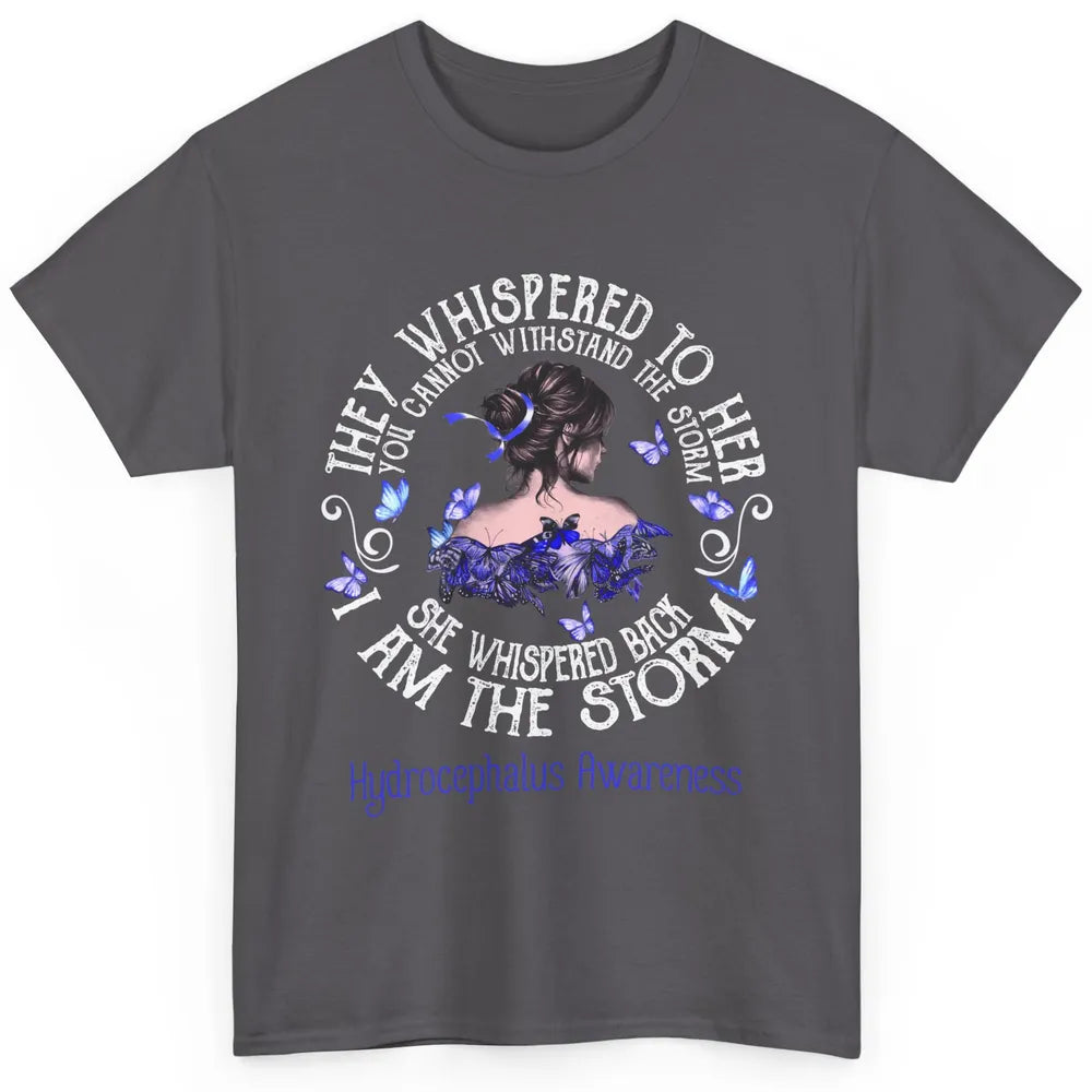 The Storm Woman Warrior Blue Hydrocephalus Cancer Awareness Classic Unisex T-Shirt