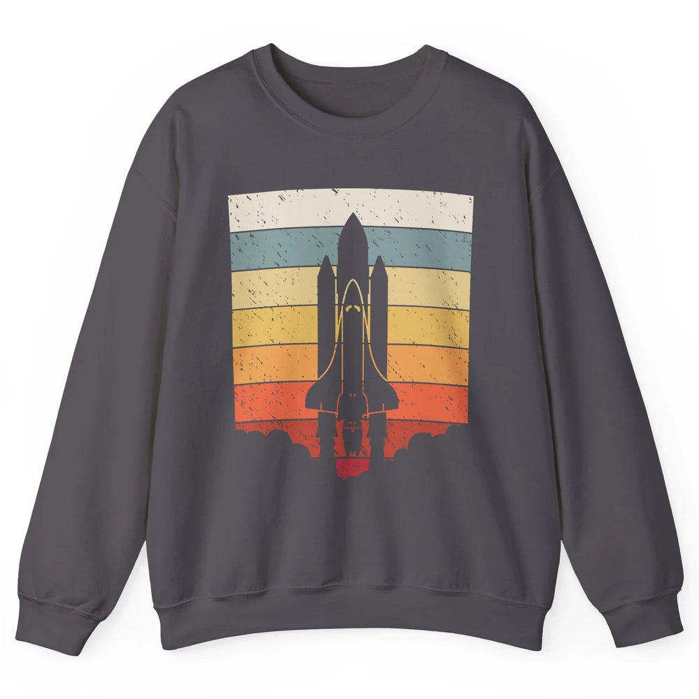 Vintage Astronaut Spaceship Spacecraft Spaceman Astrology Unisex Crewneck Sweatshirt