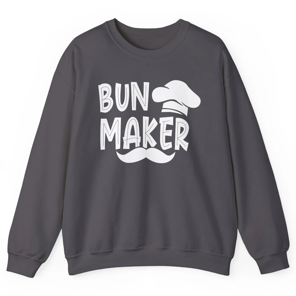 Bun Maker Bun Baker Pregnancy Announcement Baby Reveal Gift Unisex Crewneck Sweatshirt