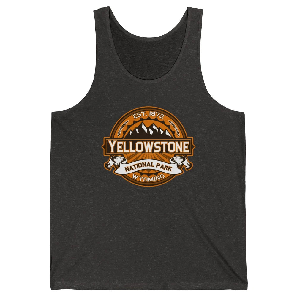 Yellowstone National Park Wyoming Golden Mountains Vintage Unisex Jersey Tank