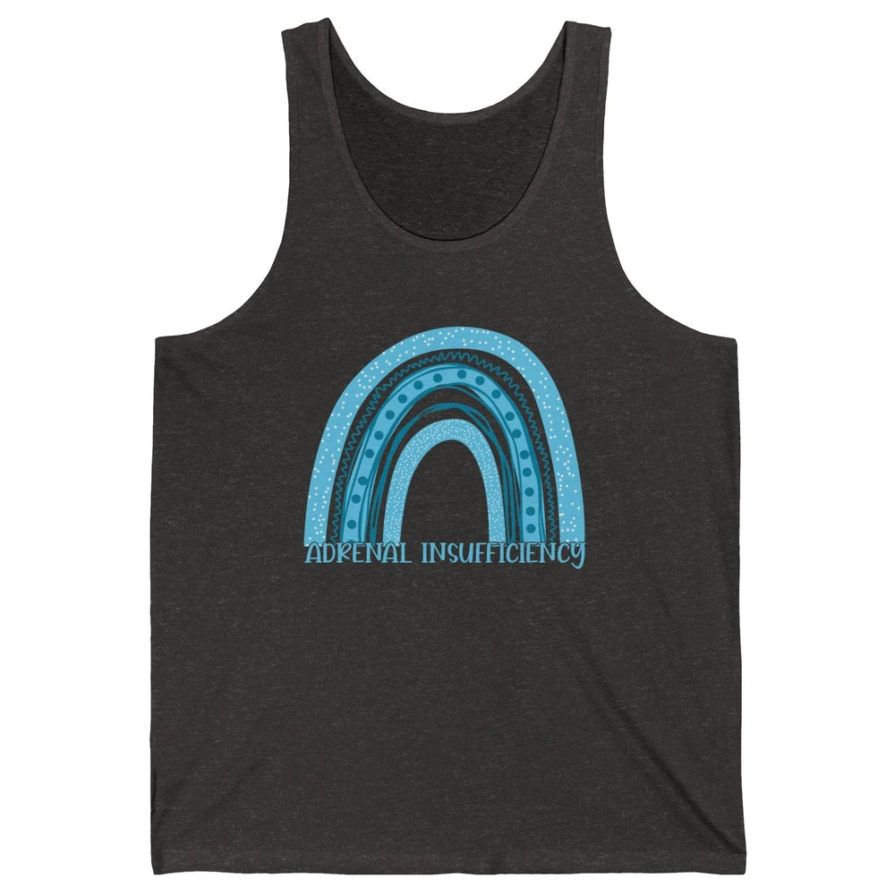 Adrenal Insufficiency Awareness Floral Light Blue Rainbow Unisex Jersey Tank