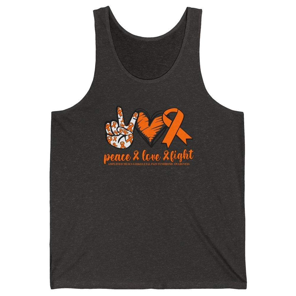 Amplified Musculoskeletal Pain Syndrome Peace Love Fight Unisex Jersey Tank