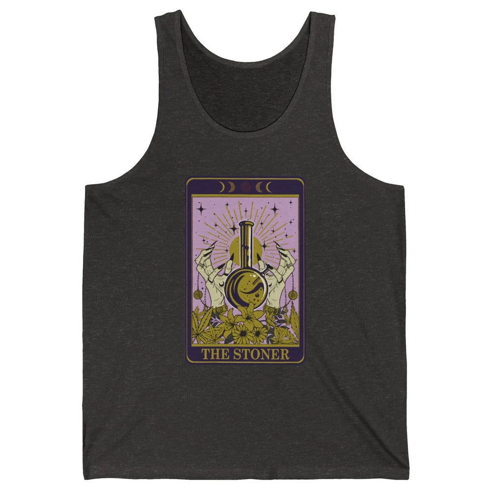 Vintage Witch The Stoner Tarot Card Weed Cannabis Marijuana Unisex Jersey Tank