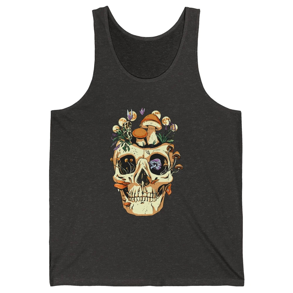 Skull Mushroom Moon Phases Witchcraft Plant Lovers Gardeners Unisex Jersey Tank