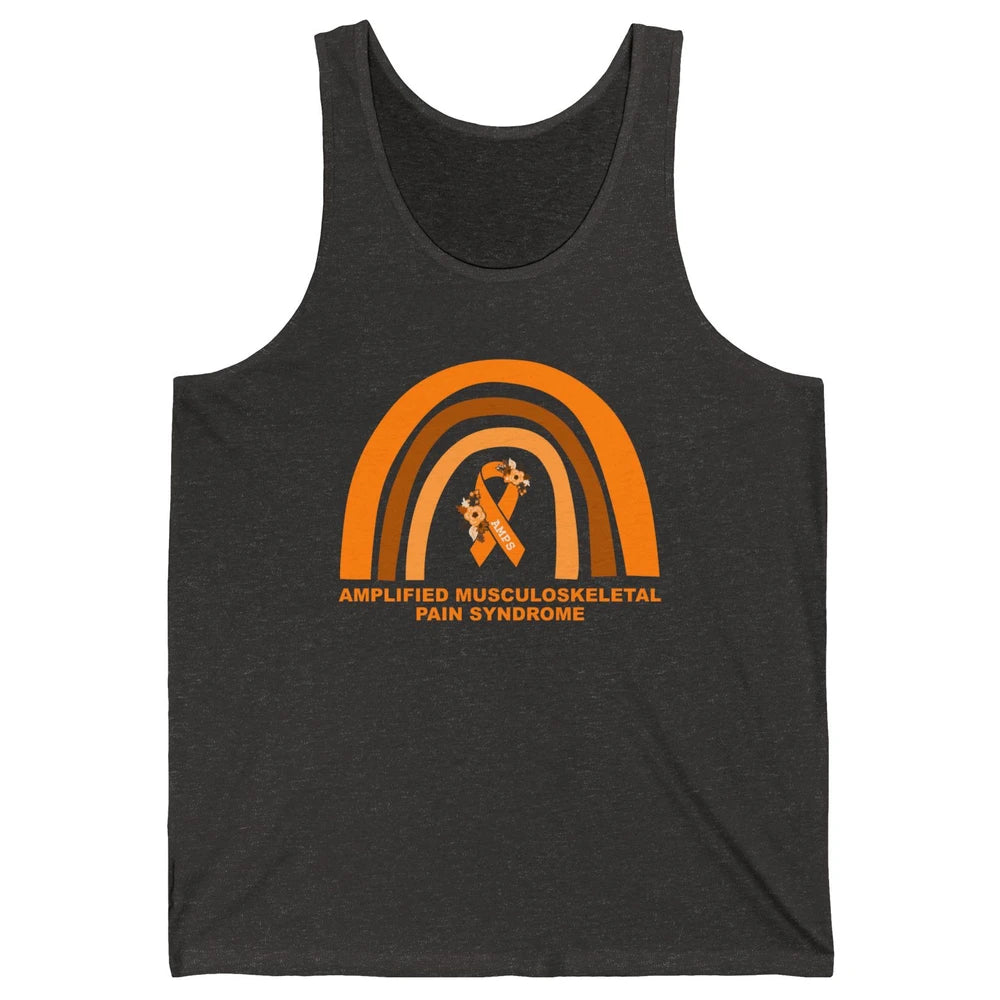 Amplified Musculoskeletal Pain Syndrome AMPS Orange Rainbow Unisex Jersey Tank