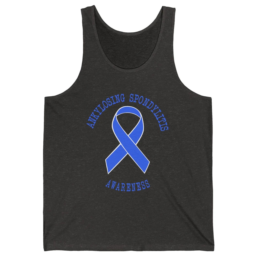 Ankylosing Spondylitis Awareness Support Blue Ribbon Gift Unisex Jersey Tank