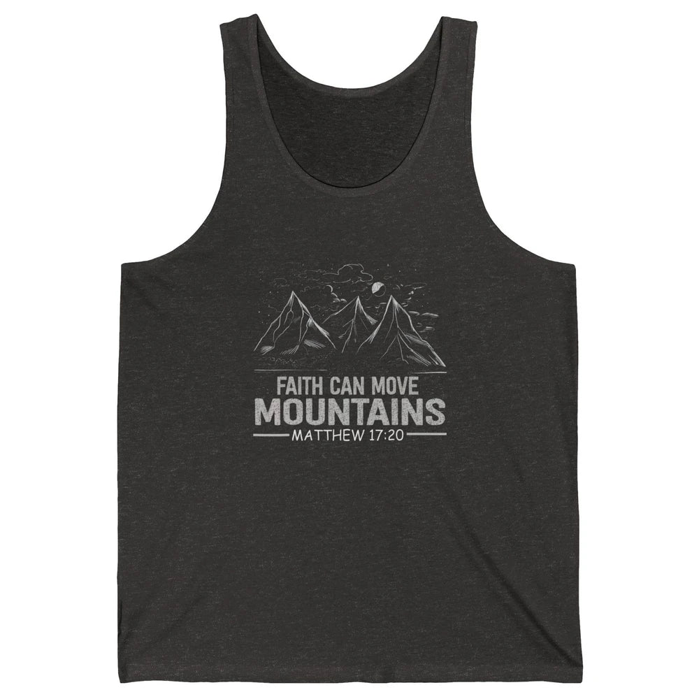 Vintage Faith Move Mountains Bible Verse Jesus Christian God Unisex Jersey Tank