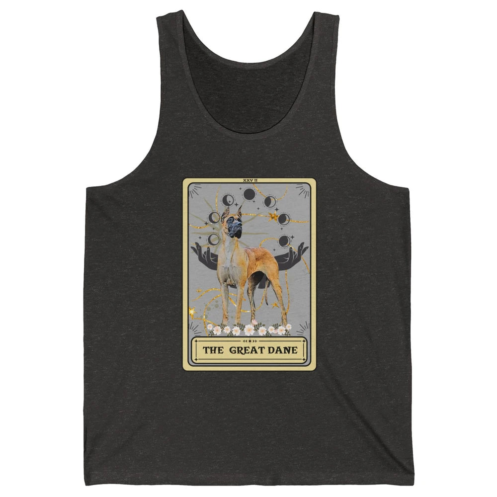 The Great Dane Tarot Card Great Dane Mom Halloween Dog Mom Unisex Jersey Tank