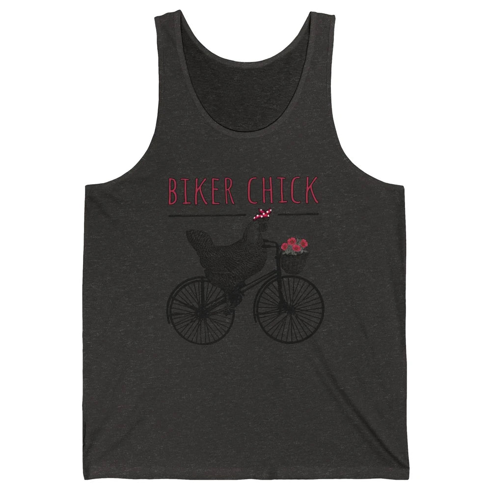 Biker Chick Funny Chicken Cycling Bicycle Women Biking Unisex Jersey Tank