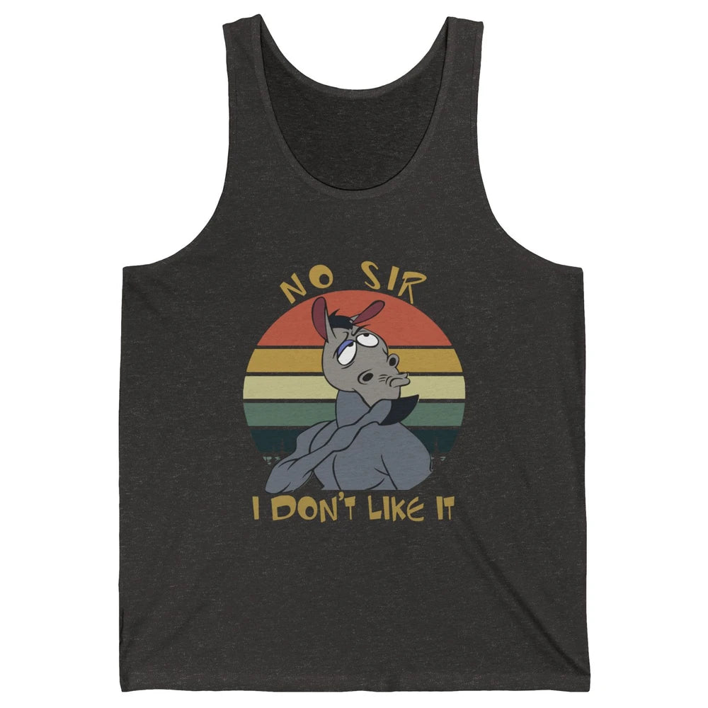 Vintage Llama No Sir I Don't Like It Funny Sarcastic Gift Unisex Jersey Tank