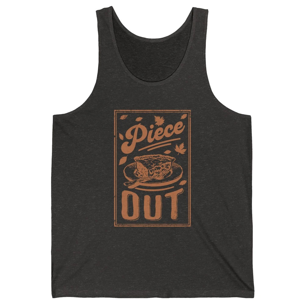 Retro Piece Out Pumpkin Pie Thanksgiving Dinner Fall Food Unisex Jersey Tank