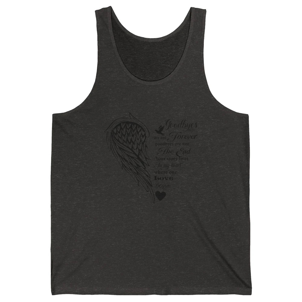 Angel Wing Cardinals Goodbyes Are Not The End Loving Memory Unisex Jersey Tank