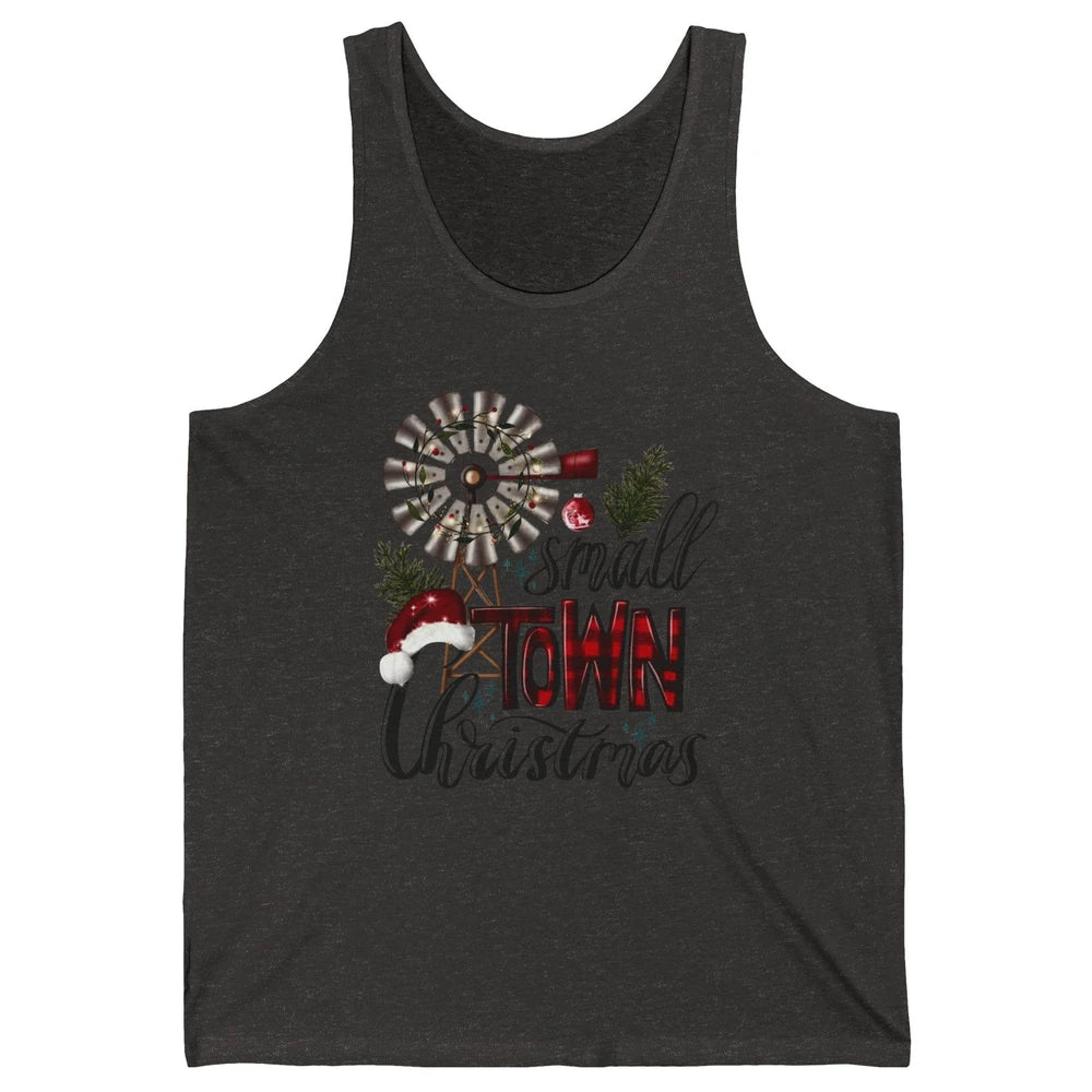 Retro Small Town Christmas Western Hometown Christmas Unisex Jersey Tank