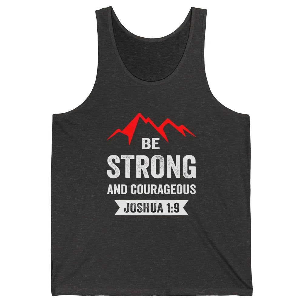 Be Strong And Courageous Bible Verse Jesus Christian Retro Unisex Jersey Tank