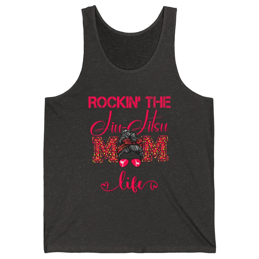 Vintage Messy Bun Jiu Jitsu Mom Life Taekwondo Martial Art Unisex Jersey Tank