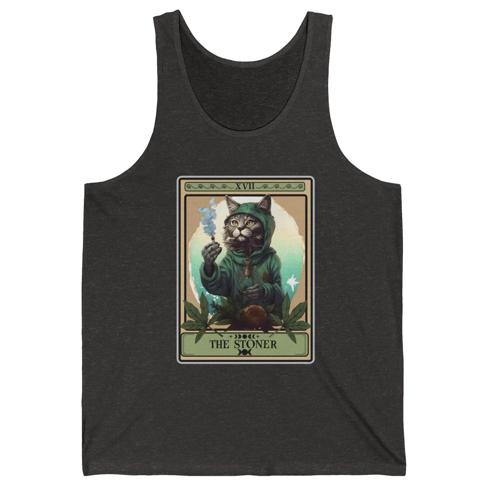 Vintage The Stoner Cat Tarot Card Weed Cannabis Marijuana Unisex Jersey Tank