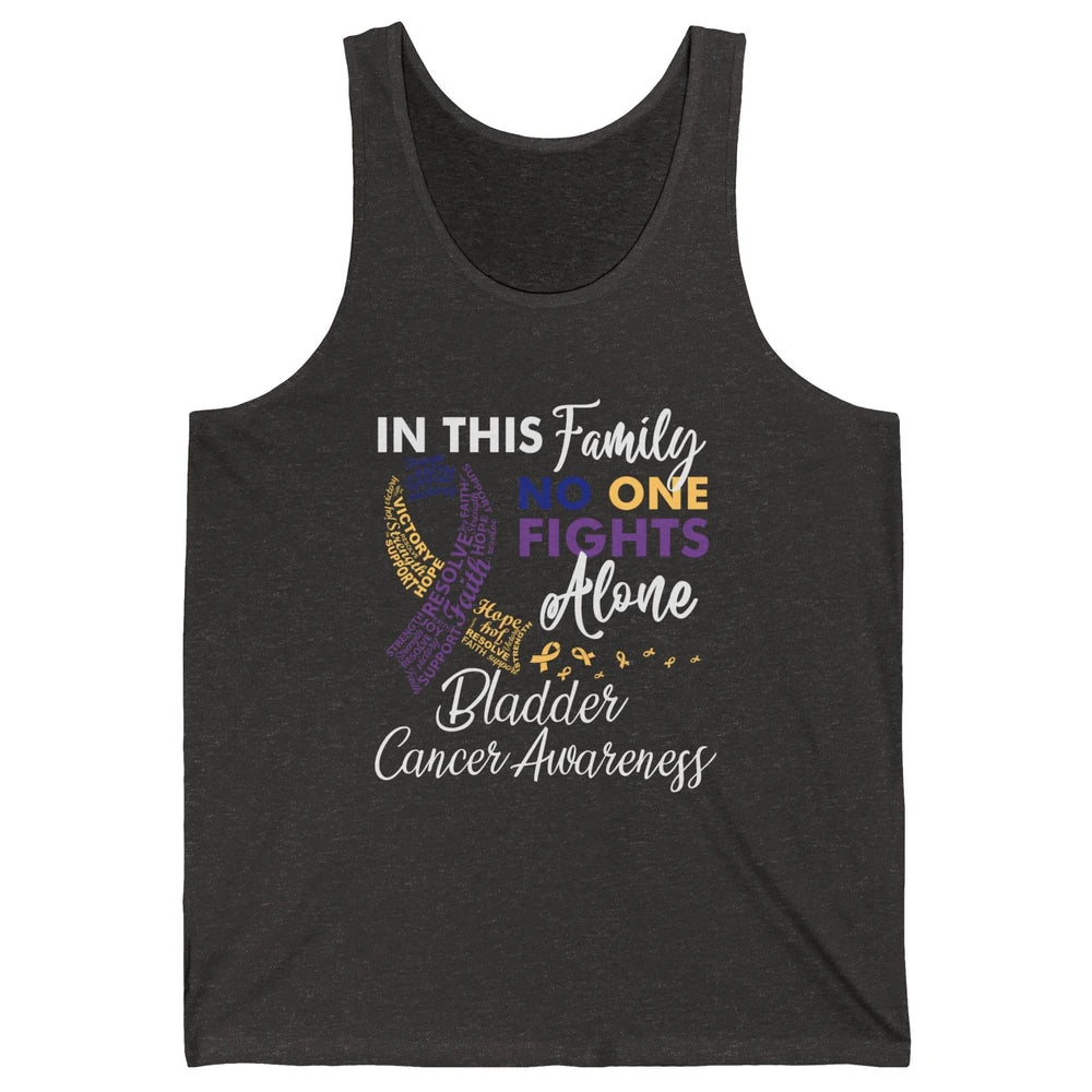 Bladder Cancer Awareness In This Family No One Fight Alone Unisex Jersey Tank