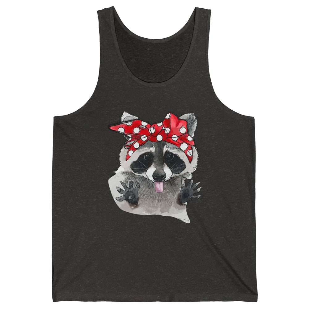 Bandana Racoon Baby Trashed Racoon Panda Lovers Gift Unisex Jersey Tank