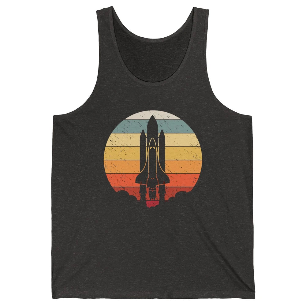 Vintage Astronaut Spaceship Spacecraft Spaceman Astrology Unisex Jersey Tank