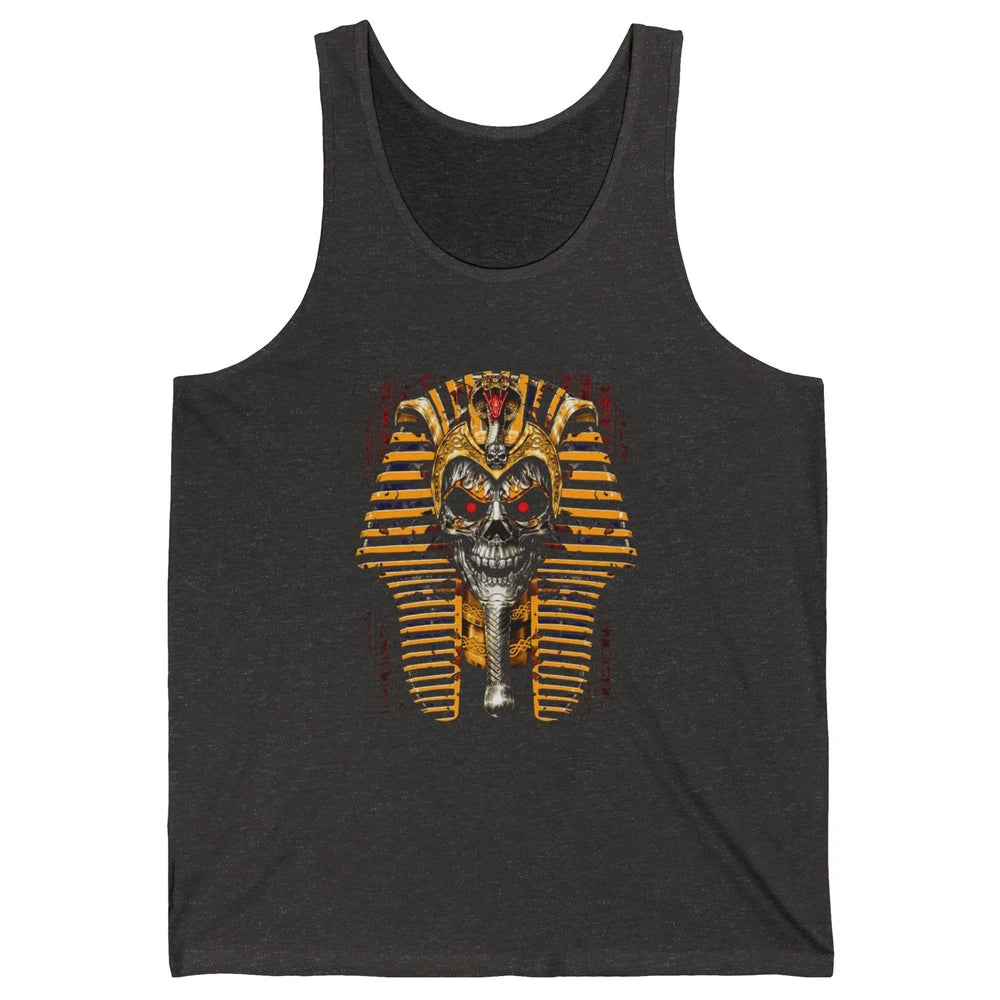 Ancient Egyptian Pyramid Skull King Tut Pharaoh Tutankhamun Unisex Jersey Tank