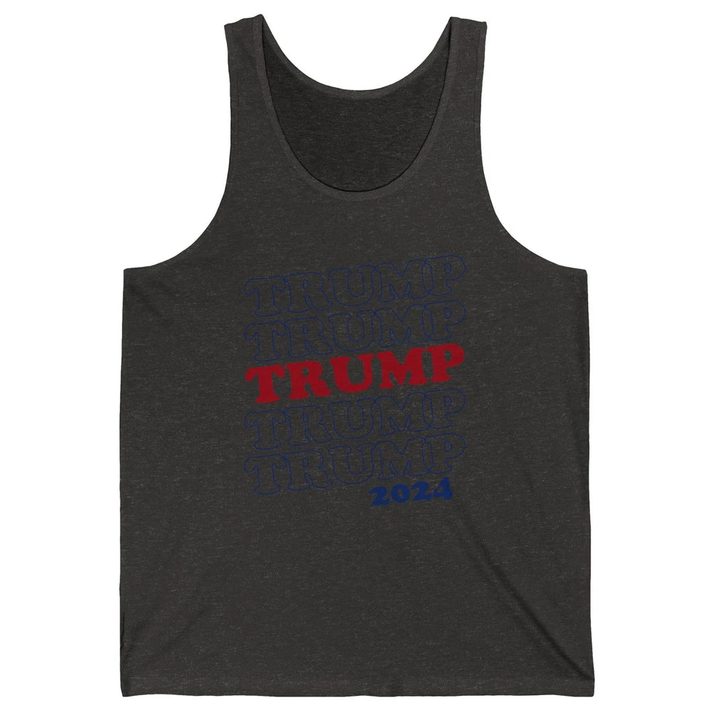 Trump 2024 Election MAGA I'll Be Back US Flag Trump Support Unisex Jersey Tank