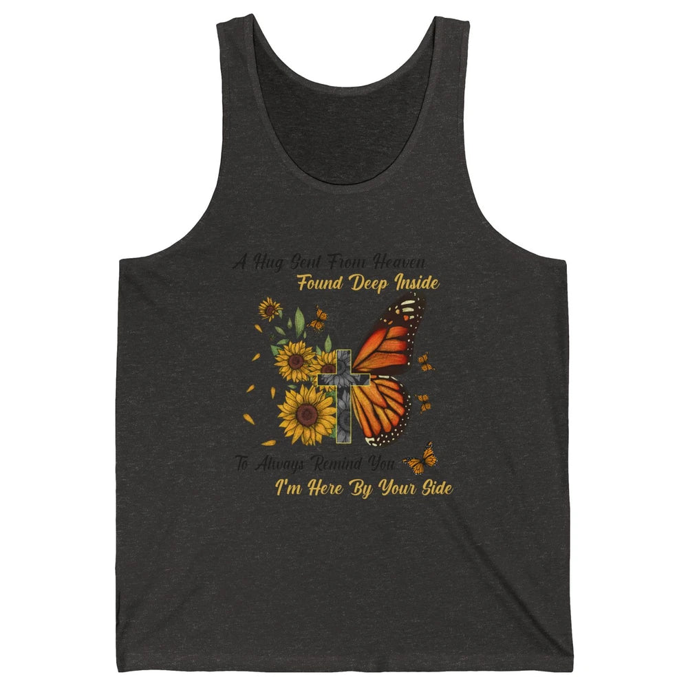 Butterfly Sunflower Jesus Cross Im By Your Side Heaven Angel Unisex Jersey Tank