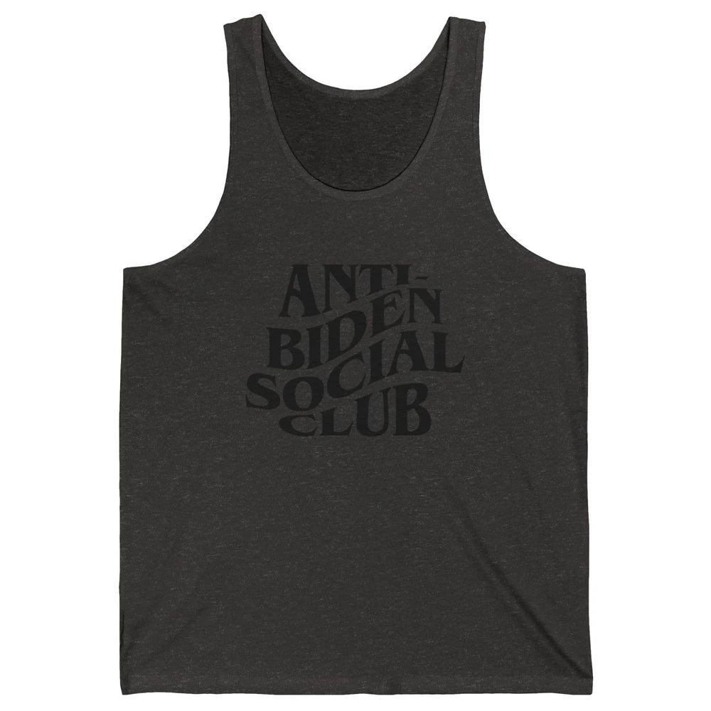 Anti Liberals Anti Biden Social Club Conservative US Flag Unisex Jersey Tank