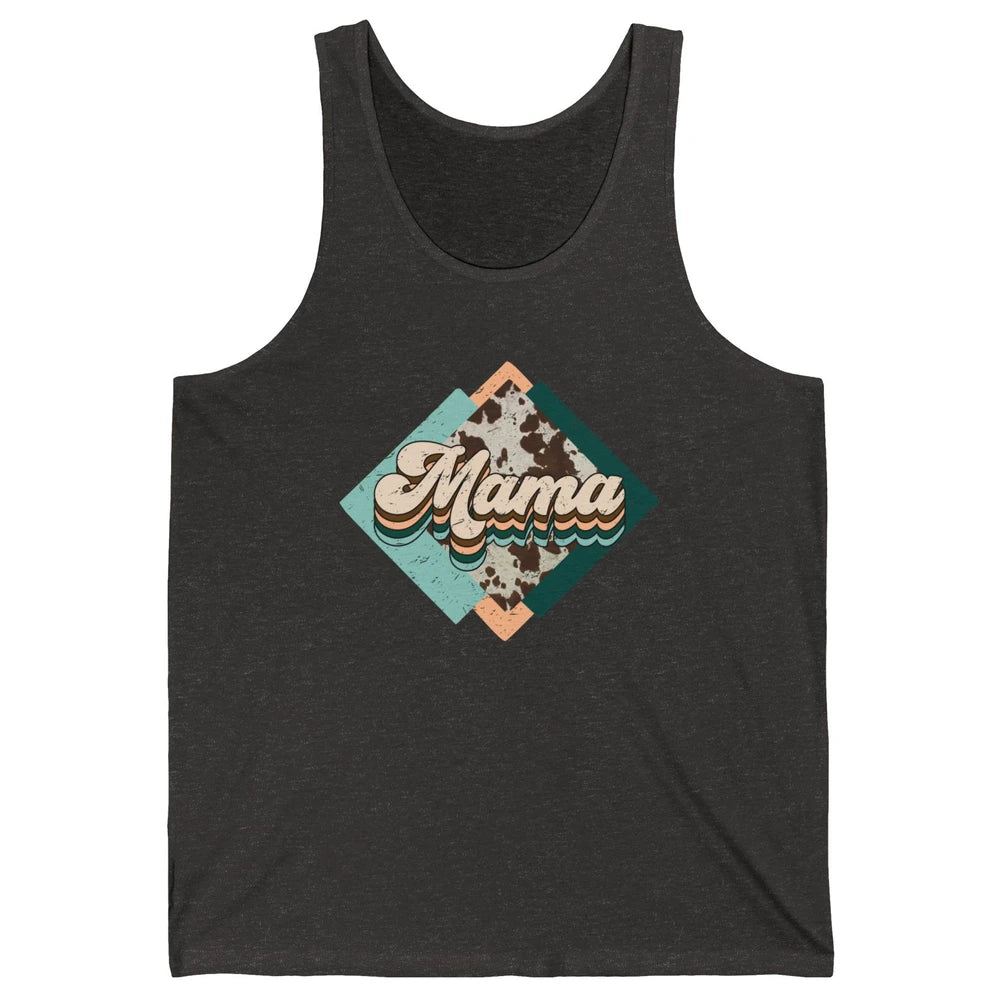 Western Country Boho Mama Cowhide Turquoise Western Mama Unisex Jersey Tank