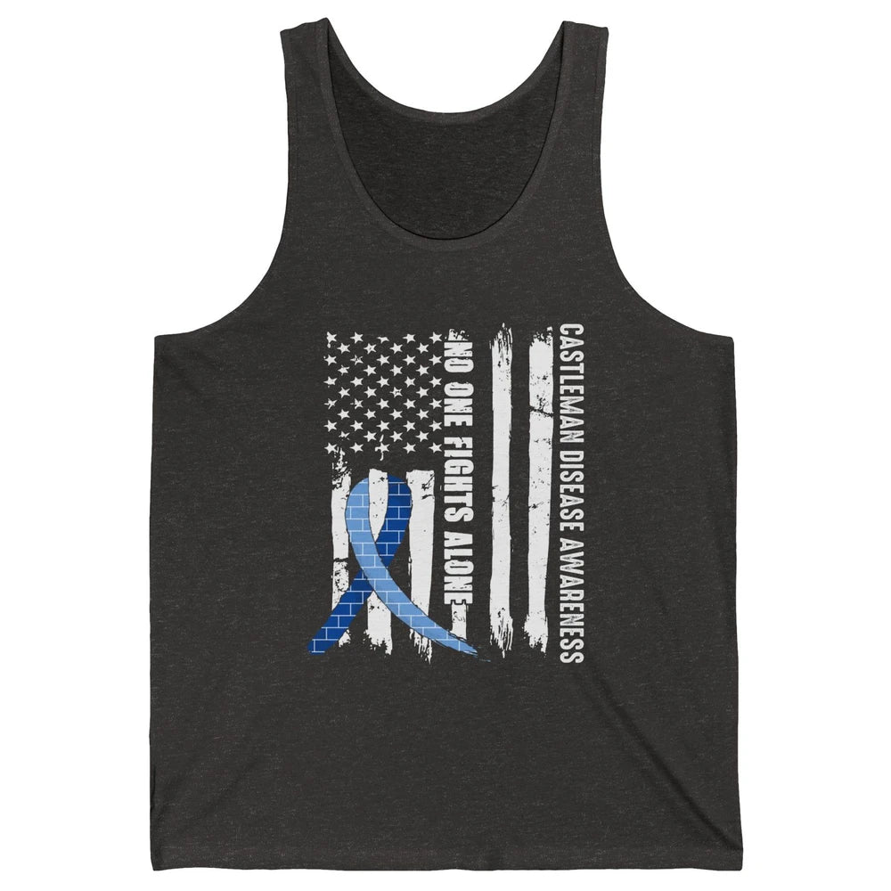 Castleman Disease Awareness Blue Ribbon No One Fight Alone Unisex Jersey Tank