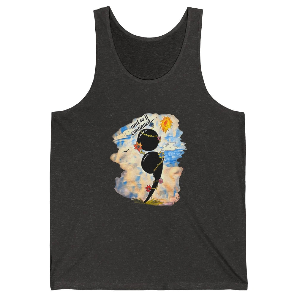 Semicolon Turquoise Blue Watercolor Suicide Prevention Month Unisex Jersey Tank