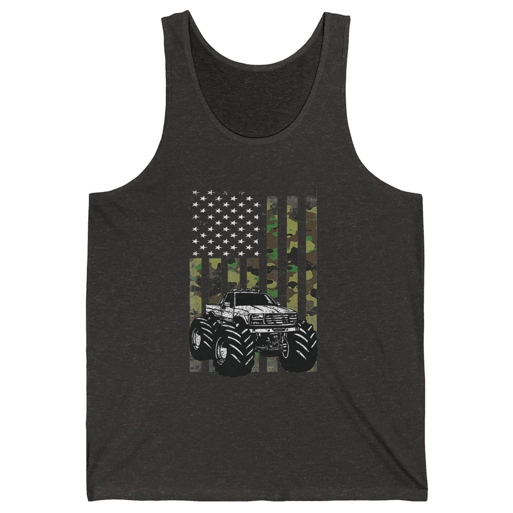 Truck Camo Flag Mud Ride Retro UTV SXS Racer Four Wheeler Unisex Jersey Tank