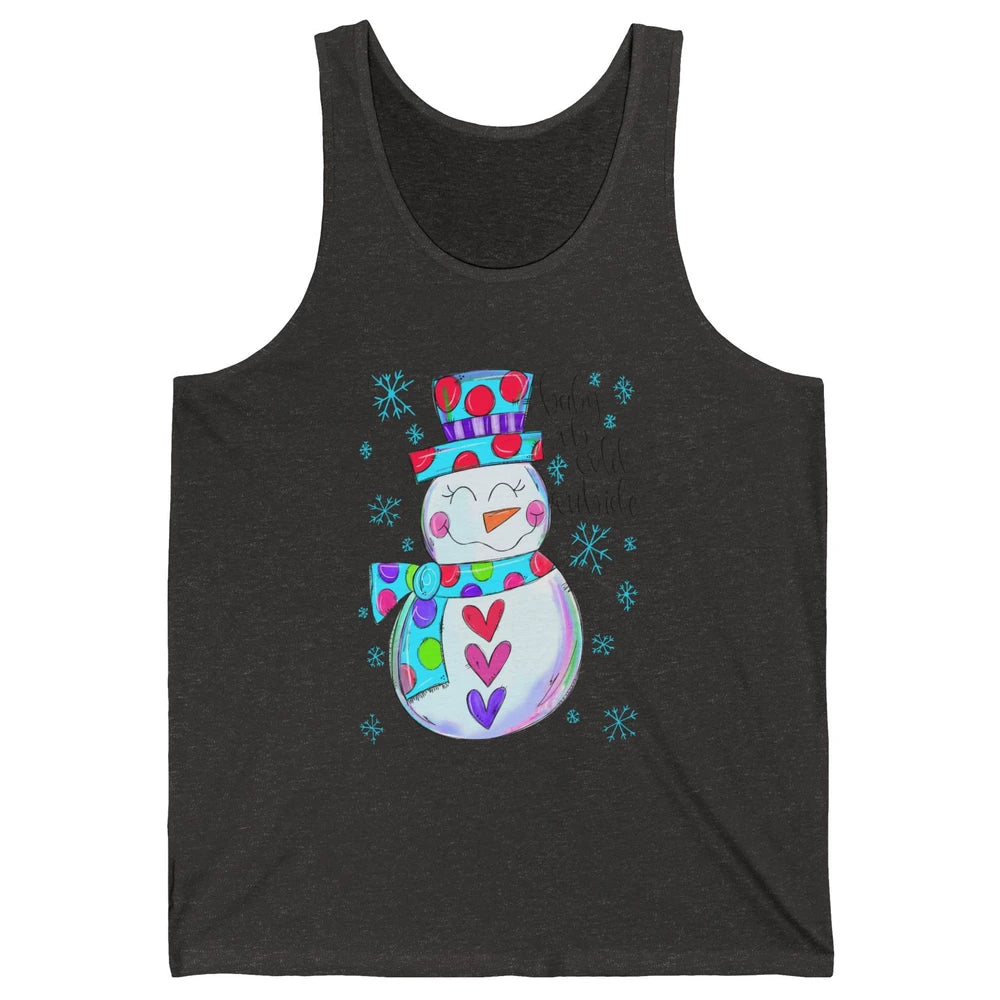 Winter Snowman Baby It's Cold Outside Christmas Hand Drawn Unisex Jersey Tank